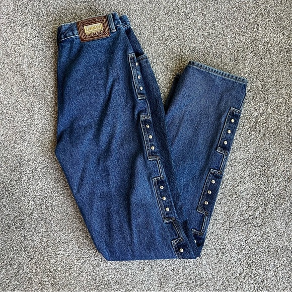 Denim - Lawman‎ Vintage High Waist Rodeo Western Embellished Jeans, Size 15